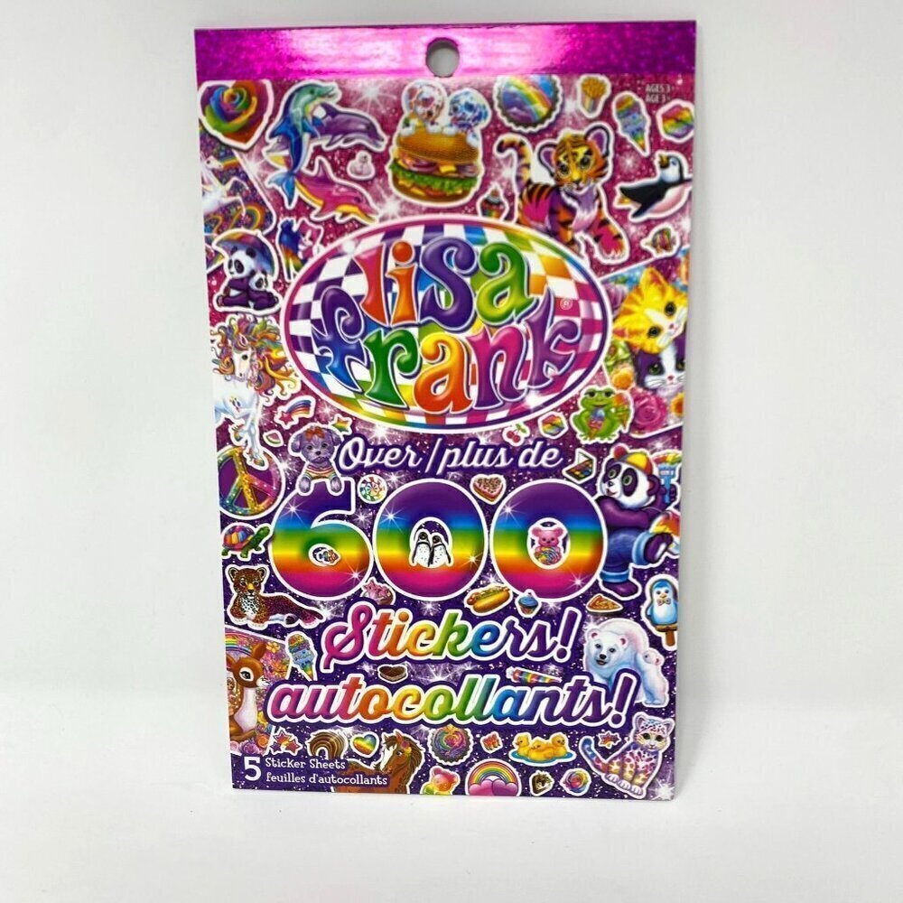 Lisa Frank Over 600 Stickers 5 Pages Nostalgic 80's Colorful Activity Cats Puppy